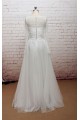 A-line Long Sleeves Lace and Tulle Bridal Wedding Dresses WD010681