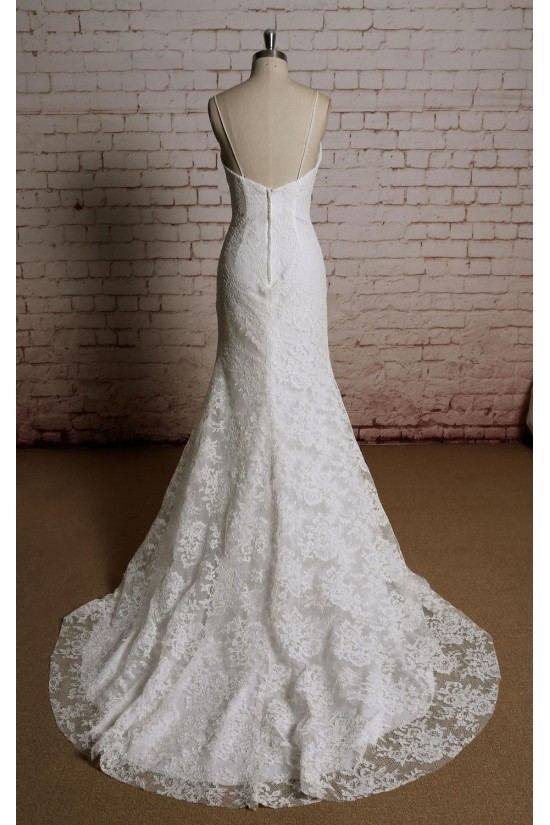 Trumpet/Mermaid Spaghetti Strap Lace Bridal Wedding Dresses WD010684 Trumpet/Mermaid Spaghetti Strap Lace Bridal Wedding Dresses WD010684