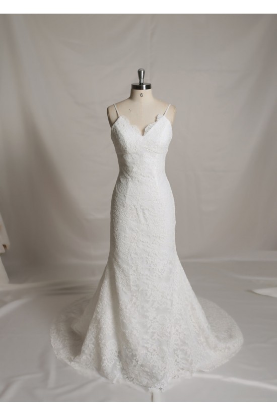 Trumpet/Mermaid Spaghetti Strap Lace Bridal Wedding Dresses WD010684 Trumpet/Mermaid Spaghetti Strap Lace Bridal Wedding Dresses WD010684