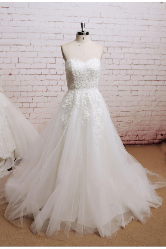 A-line Sweetheart Tulle and Lace Bridal Wedding Dresses WD010685