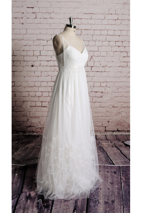 A-line V-neck Bridal Wedding Dresses WD010686