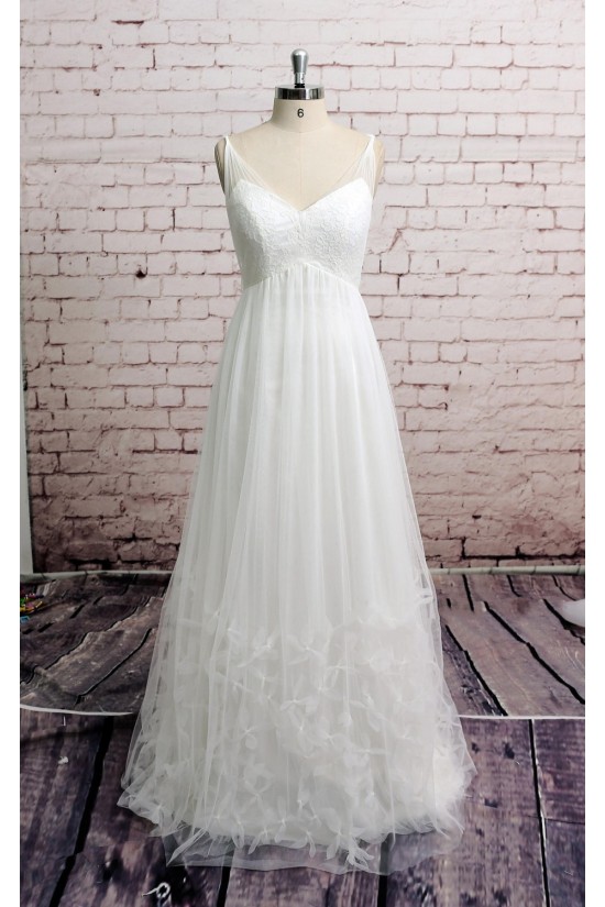 A-line V-neck Bridal Wedding Dresses WD010686