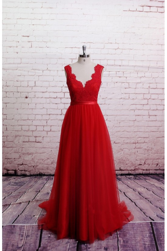 A-line V-neck Tulle and Lace Bridal Wedding Dresses WD010688 A-line V-neck Tulle and Lace Bridal Wedding Dresses WD010688