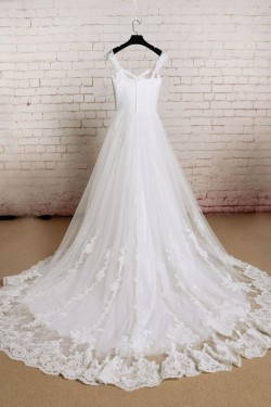 A-line Straps Lace Bridal Wedding Dresses WD010689