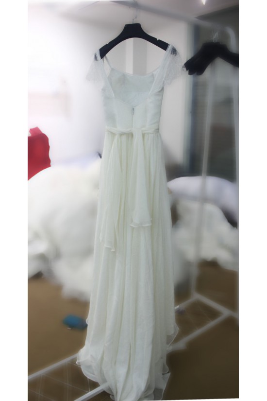 A-line Lace and Chiffon Bridal Wedding Dresses WD010691
