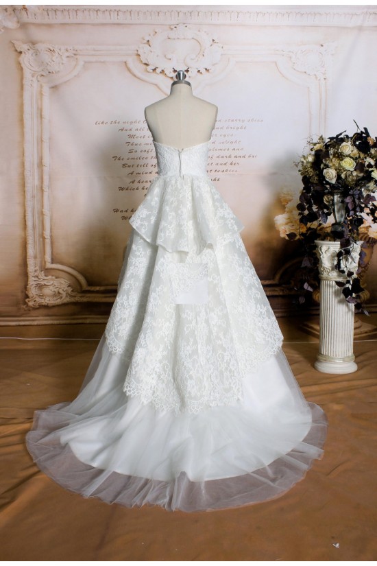 A-line Sweetheart Lace and Tulle Bridal Wedding Dresses WD010694