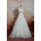A-line Strapless Beaded Lace and Tulle Bridal Wedding Dresses WD010698