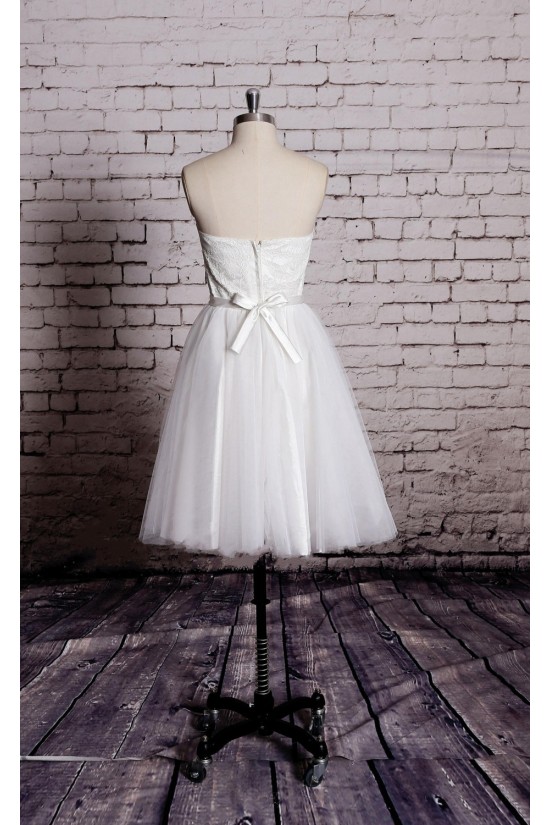 Ball Gown Sweetheart Short Lace and Tulle Bridal Gown Wedding Dress WD010701 Ball Gown Sweetheart Short Lace and Tulle Bridal Gown Wedding Dress WD010701