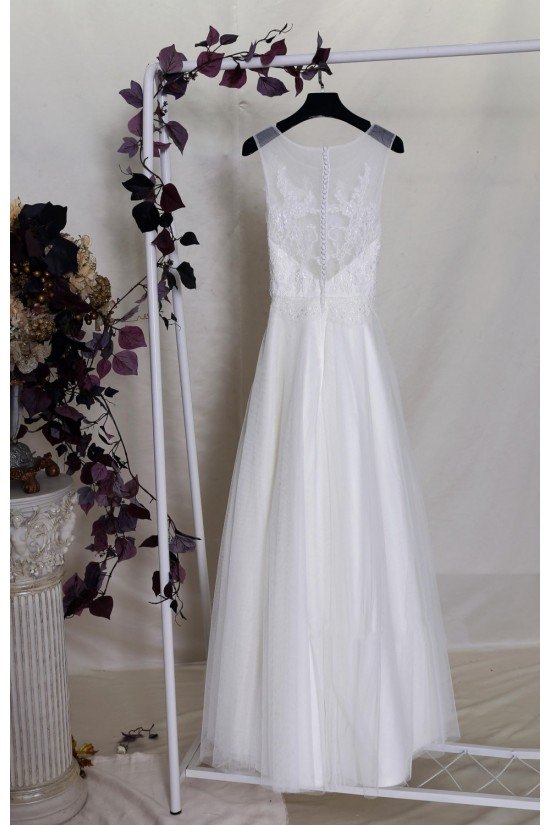 A-line Lace Bridal Gown Wedding Dress WD010702