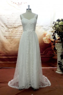 A-line Straps Lace Bridal Gown Wedding Dress WD010703