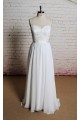 A-line Sweetheart Spaghetti Strap Lace and Chiffon Bridal Gown Wedding Dress WD010707