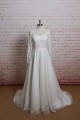 A-line Long Sleeves Lace Bridal Gown Wedding Dress WD010708