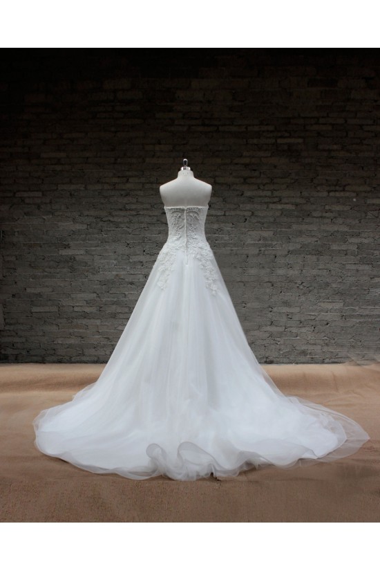A-line Strapless Lace Bridal Gown Wedding Dress WD010710 A-line Strapless Lace Bridal Gown Wedding Dress WD010710