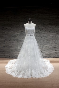 A-line Sweetheart Lace Bridal Gown Wedding Dress WD010711