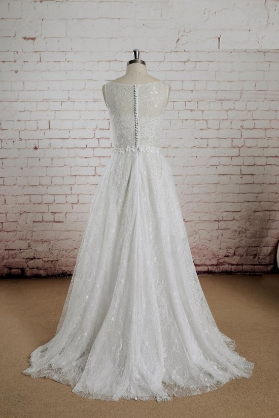 A-line Lace Bridal Gown Wedding Dress WD010712