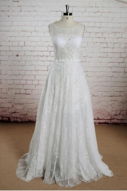 A-line Lace Bridal Gown Wedding Dress WD010712