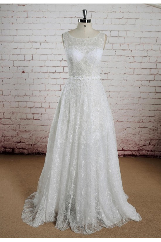 A-line Lace Bridal Gown Wedding Dress WD010712