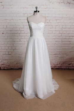 A-line Sweetheart Lace Bridal Gown Wedding Dress WD010715