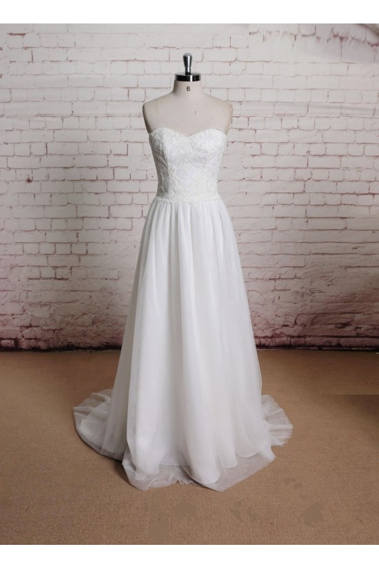A-line Sweetheart Lace Bridal Gown Wedding Dress WD010715