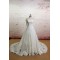 A-line Off the Shoulder Half Sleeves Lace Bridal Gown Wedding Dress WD010718