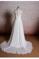 A-line Lace and Chiffon Bridal Gown Wedding Dress WD010719