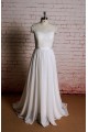 A-line Lace and Chiffon Bridal Gown Wedding Dress WD010719