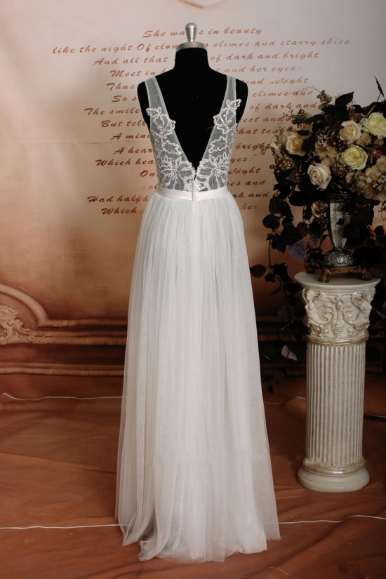 Elegant V-neck Bridal Gown Wedding Dress WD010721 Elegant V-neck Bridal Gown Wedding Dress WD010721