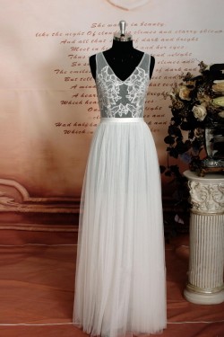 Elegant V-neck Bridal Gown Wedding Dress WD010721