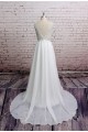A-line V-neck Chiffon and Lace Bridal Gown Wedding Dress WD010722 A-line V-neck Chiffon and Lace Bridal Gown Wedding Dress WD010722