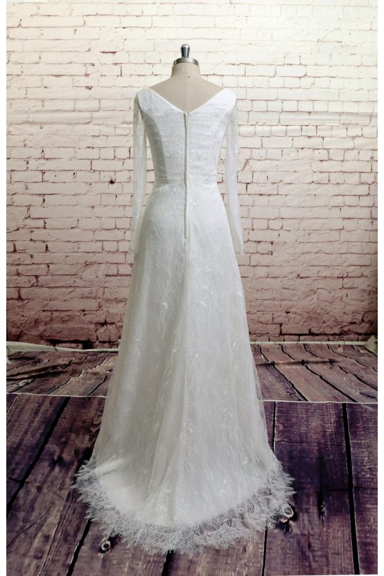 A-line Long Sleeves Lace Bridal Gown Wedding Dress WD010723 A-line Long Sleeves Lace Bridal Gown Wedding Dress WD010723