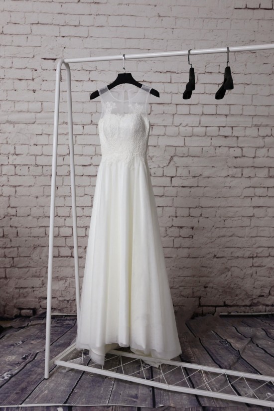 A-line Lace Bridal Gown Wedding Dress WD010727
