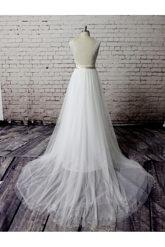 A-line Lace and Tulle Bridal Gown Wedding Dress WD010731 A-line Lace and Tulle Bridal Gown Wedding Dress WD010731