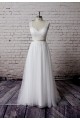 A-line Lace and Tulle Bridal Gown Wedding Dress WD010731