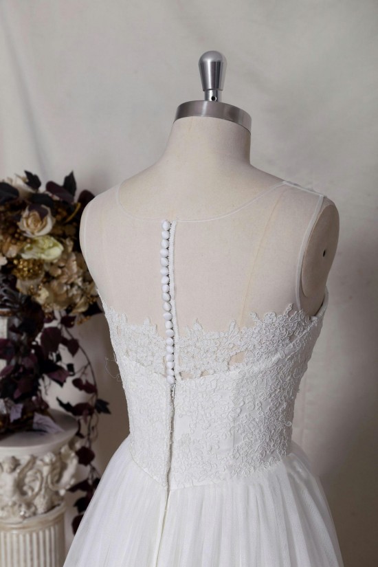 A-line Sweetheart Straps Lace and Tulle Bridal Gown Wedding Dress WD010737 A-line Sweetheart Straps Lace and Tulle Bridal Gown Wedding Dress WD010737