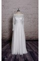 A-line Long Sleeves Lace Bridal Gown Wedding Dress WD010738