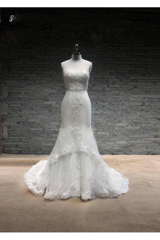 Trumpet/Mermaid Strapless Lace Bridal Gown Wedding Dress WD010741 Trumpet/Mermaid Strapless Lace Bridal Gown Wedding Dress WD010741