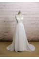 A-line Lace and Chffon Bridal Gown Wedding Dress WD010742