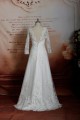 A-line Long Sleeves V-neck Lace Bridal Gown Wedding Dress WD010745