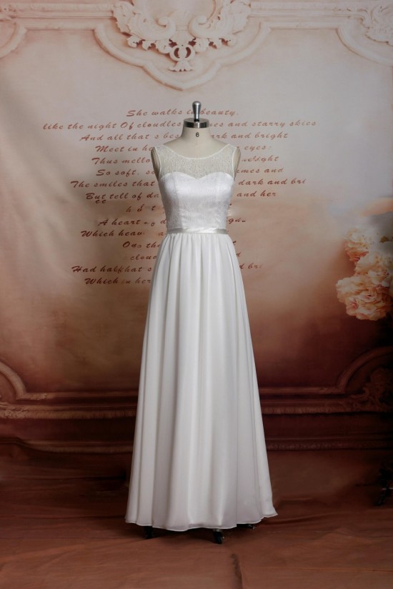 A-line Lace Bridal Gown Wedding Dress WD010746