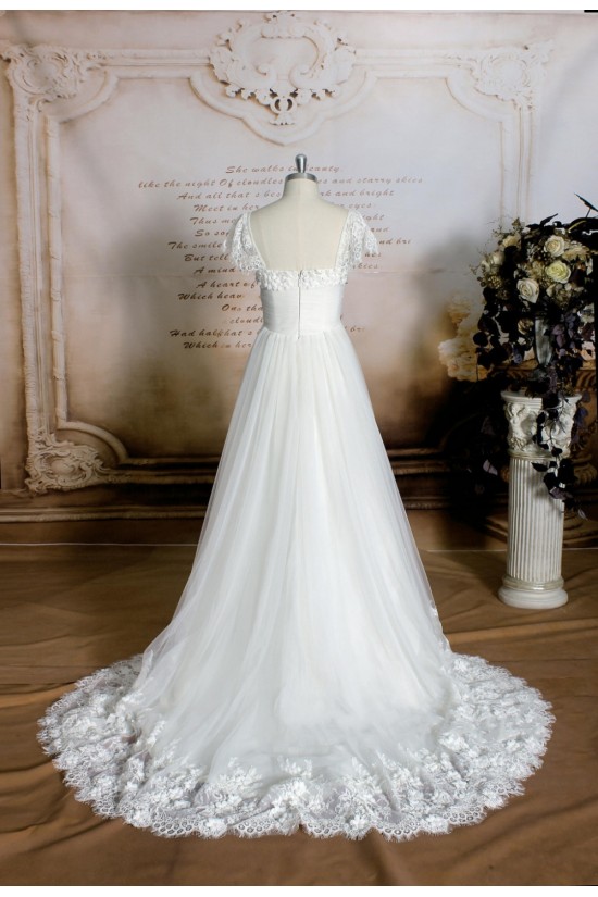 A-line Short Sleeves Lace Bridal Gown Wedding Dress WD010749 A-line Short Sleeves Lace Bridal Gown Wedding Dress WD010749