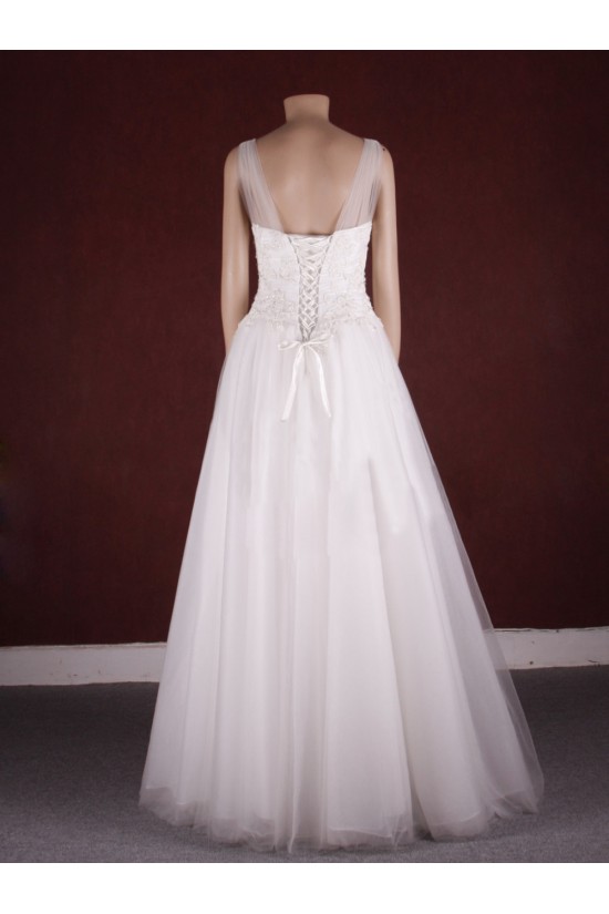 A-line Straps Lace and Tulle Bridal Gown Wedding Dress WD010755 A-line Straps Lace and Tulle Bridal Gown Wedding Dress WD010755