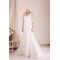 Trumpet/Mermaid V-neck Half Sleeves Lace Bridal Gown Wedding Dress WD010761