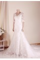 Trumpet/Mermaid V-neck Half Sleeves Lace Bridal Gown Wedding Dress WD010761 Trumpet/Mermaid V-neck Half Sleeves Lace Bridal Gown Wedding Dress WD010761