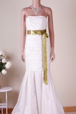 Trumpet/Mermaid Strapless Bridal Gown Wedding Dress WD010762