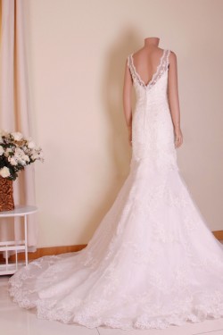 Trumpet/Mermaid V-neck Lace Bridal Gown Wedding Dress WD010764