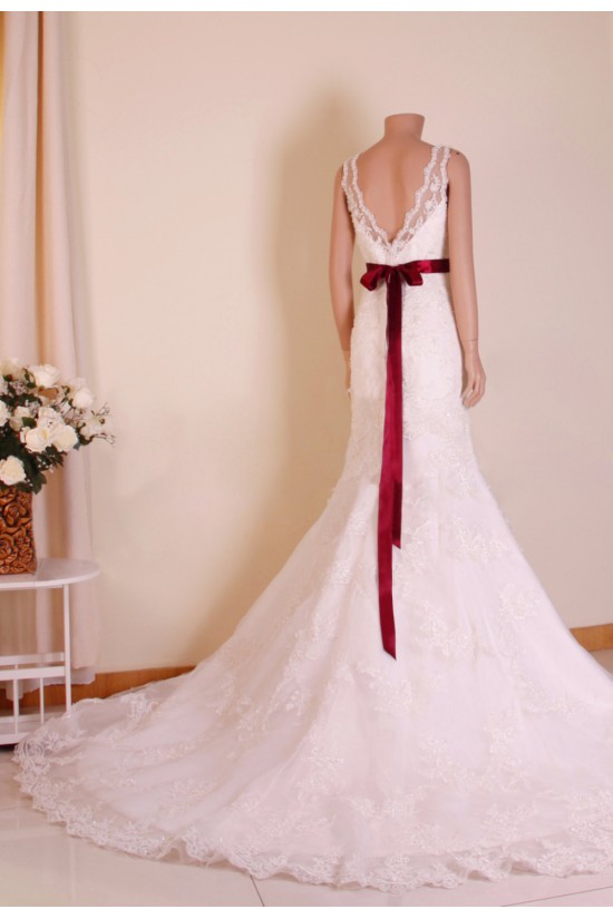 Trumpet/Mermaid V-neck Lace Bridal Gown Wedding Dress WD010764 Trumpet/Mermaid V-neck Lace Bridal Gown Wedding Dress WD010764