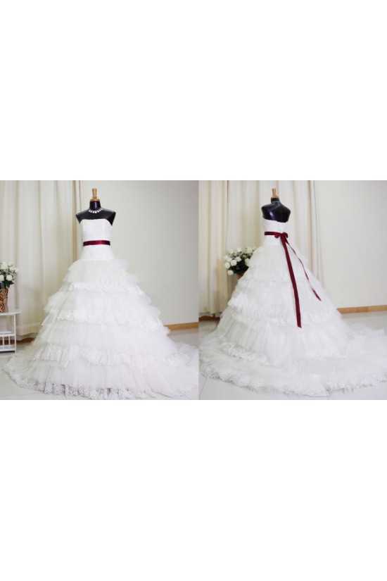 Ball Gown Strapless Lace Bridal Gown Wedding Dress WD010765 Ball Gown Strapless Lace Bridal Gown Wedding Dress WD010765