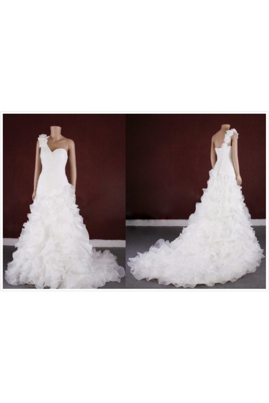 A-line One Shoulder Bridal Gown Wedding Dress WD010770 A-line One Shoulder Bridal Gown Wedding Dress WD010770