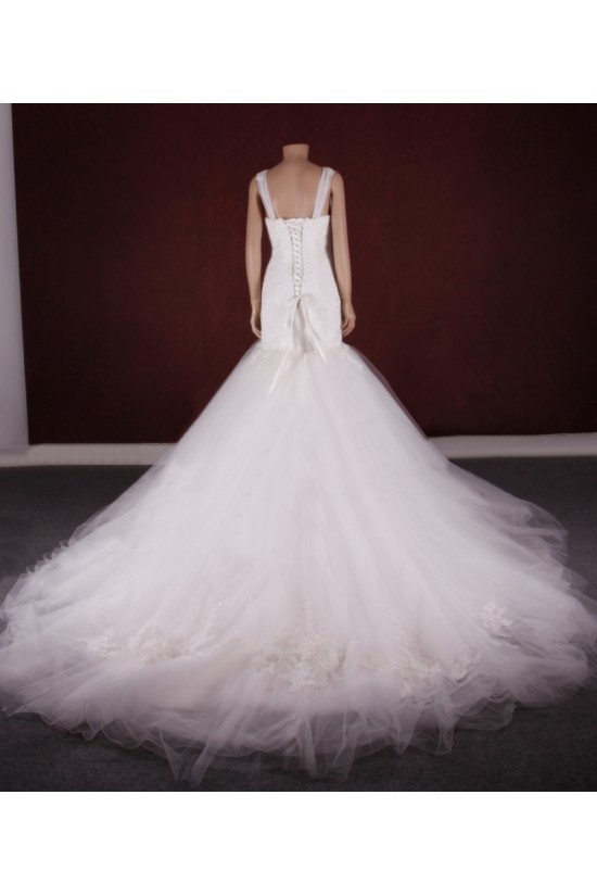 Trumpet/Mermaid Beaded Lace and Tulle Bridal Gown Wedding Dress WD010772 Trumpet/Mermaid Beaded Lace and Tulle Bridal Gown Wedding Dress WD010772