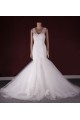 Trumpet/Mermaid Beaded Lace and Tulle Bridal Gown Wedding Dress WD010772